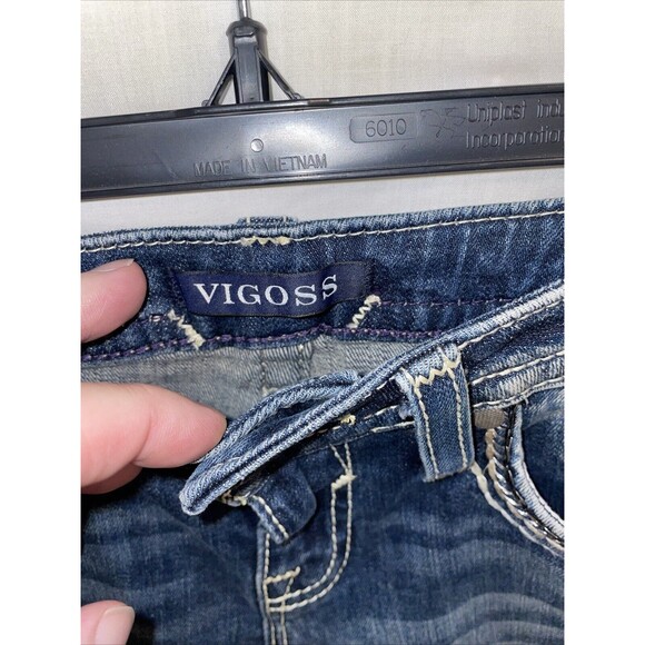 Vigoss Women’s Capri Jeans Size 30x27 Blue Rodeo Cowgirl Western - Picture 2 of 12